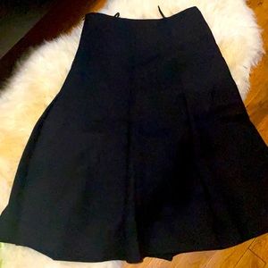 Prada black king flare skirt.